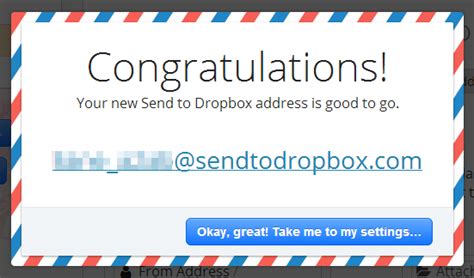send to dropbox via email.